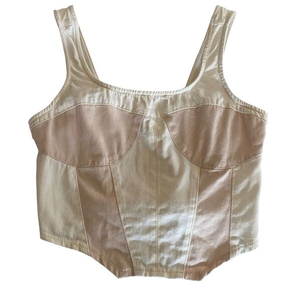Japna Tops - Japna Colorblock Bustier Crop Top Size Large